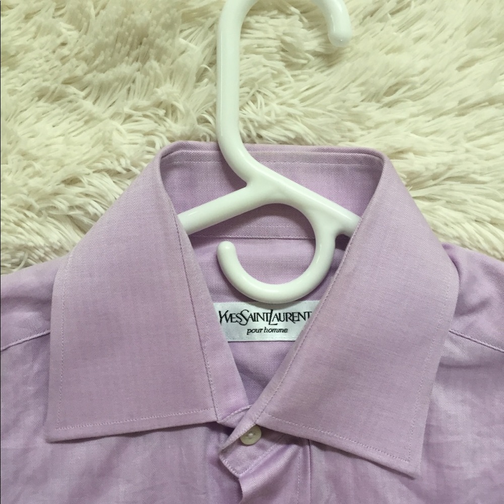 Lilac YSL Saint Laurent Male Button Down